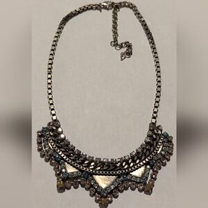Sorrelli Silver and Blue Crystal Necklace